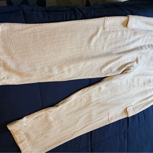 Beige Cargo Casual Pants